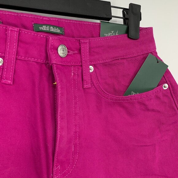 Wild Fable Mom Shorts Highest Rise Rolled Cuffed Denim NWT - Picture 3 of 10